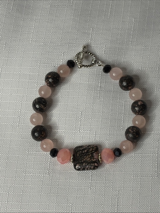 Real Diehl Jewelry Jewelry - Handcrafted Rhodonite and Rose Quartz Bracelet